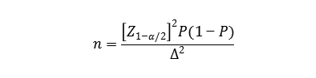 不設(shè)定臨床可接受標(biāo)準(zhǔn)的情況，可采用如下公式(1).png